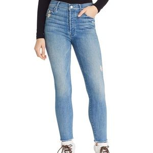 Mother jeans The Stunner Ankle Fray in graffiti girl